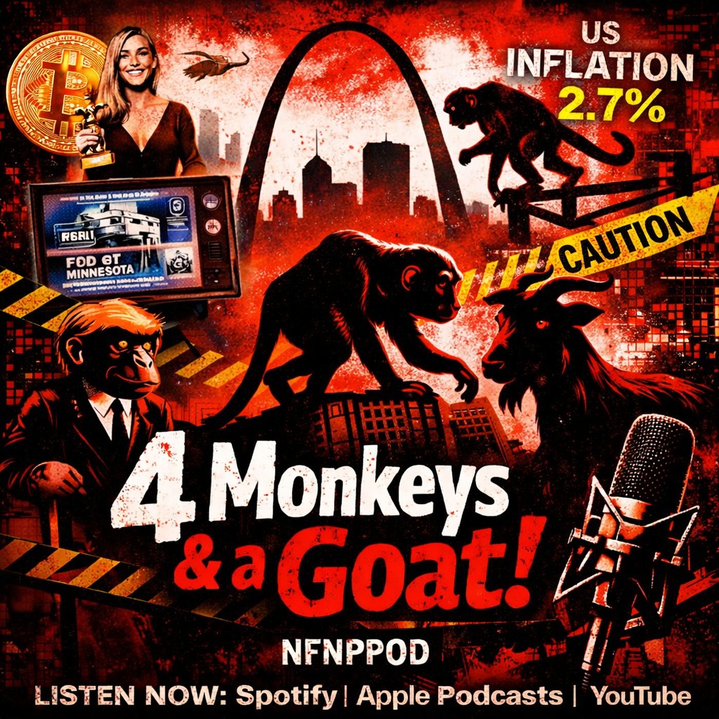 4 Monkeys & a Goat: Trump vs The Fed, Bitcoin, and STL Chaos