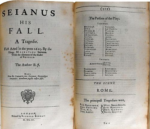 Sejanus His Fall: ‘Ambition Makes More Trusty Slaves Than Need’