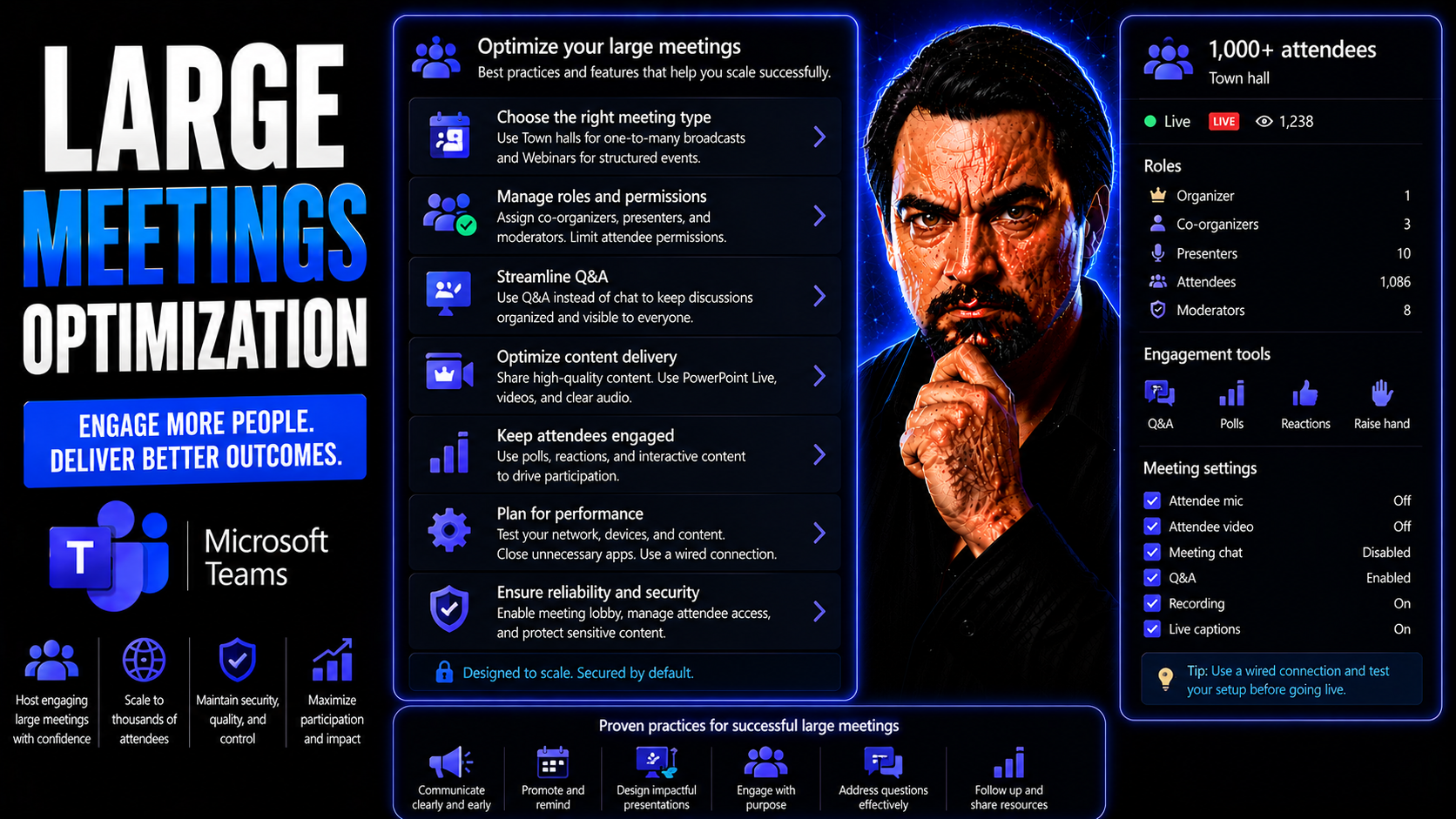 Large Meetings Optimization: Strategies for Effective Collaboration at Scale Large Meetings Optimization: Strategies for Effective Collaboration at Scale