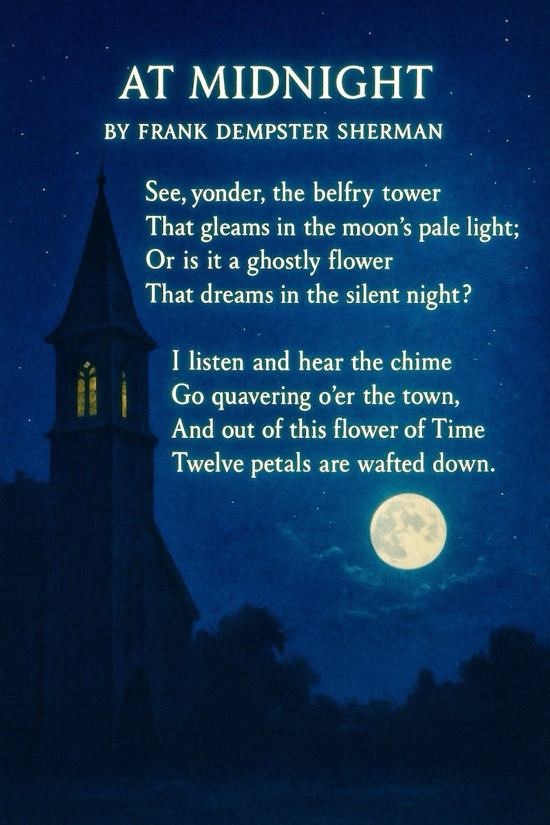 "At Midnight" by Frank Dempster Sherman