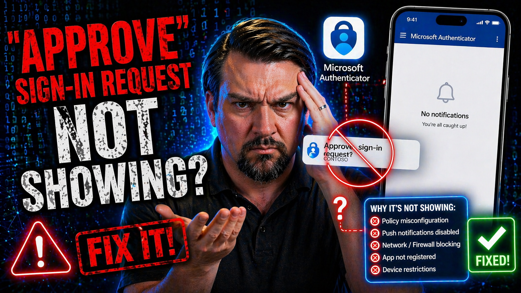 Fixing Approve Sign-In Request Not Showing in Microsoft Authenticator