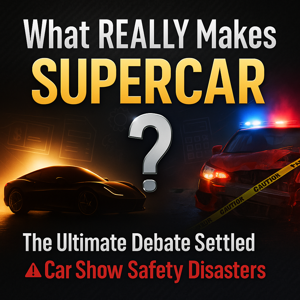 What Really Makes a Supercar? The Ultimate Debate Settled + Car Show Safety Disasters