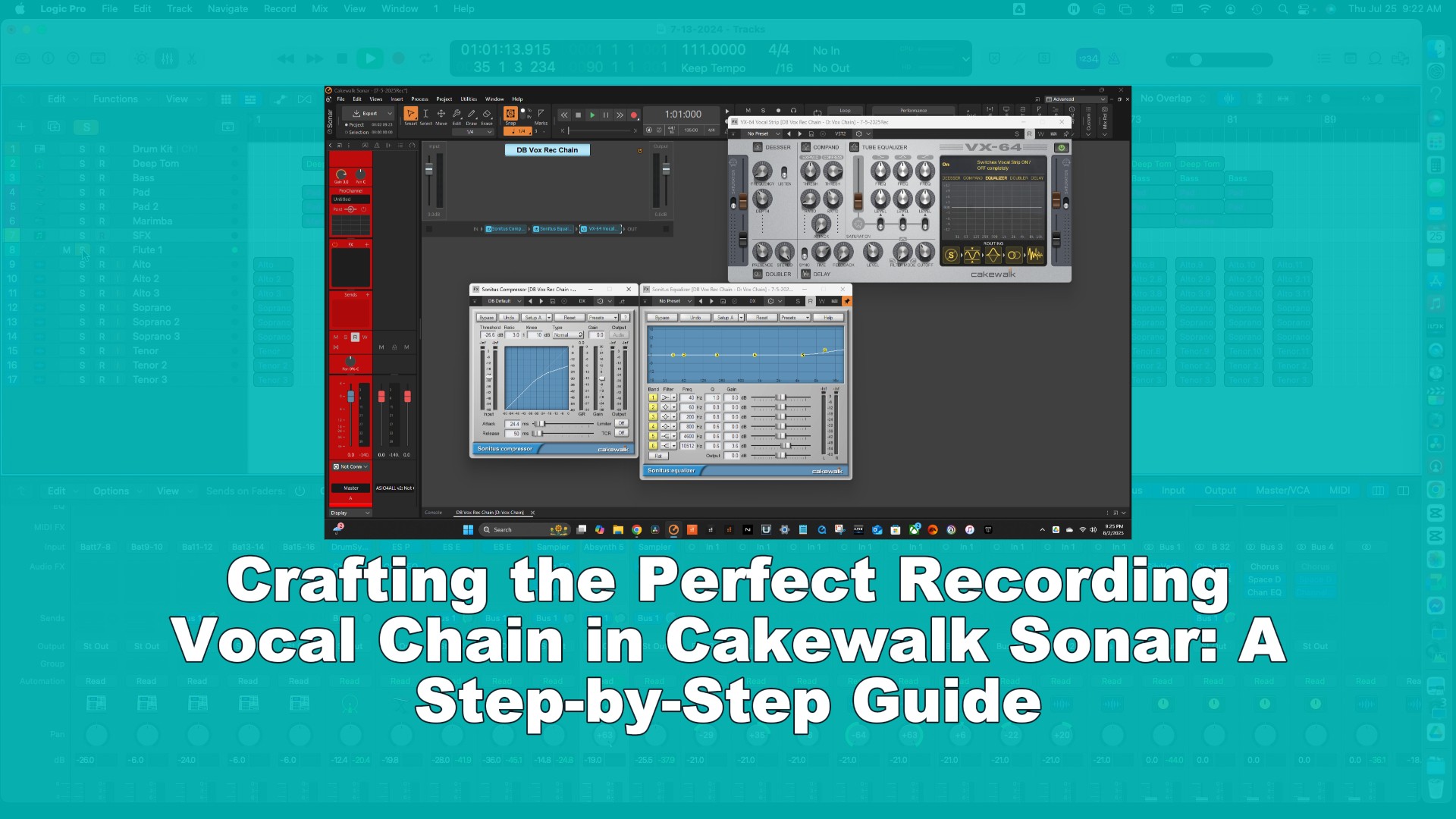 Crafting the Perfect Recording Vocal Chain in Cakewalk Sonar: A Step-by-Step Guide