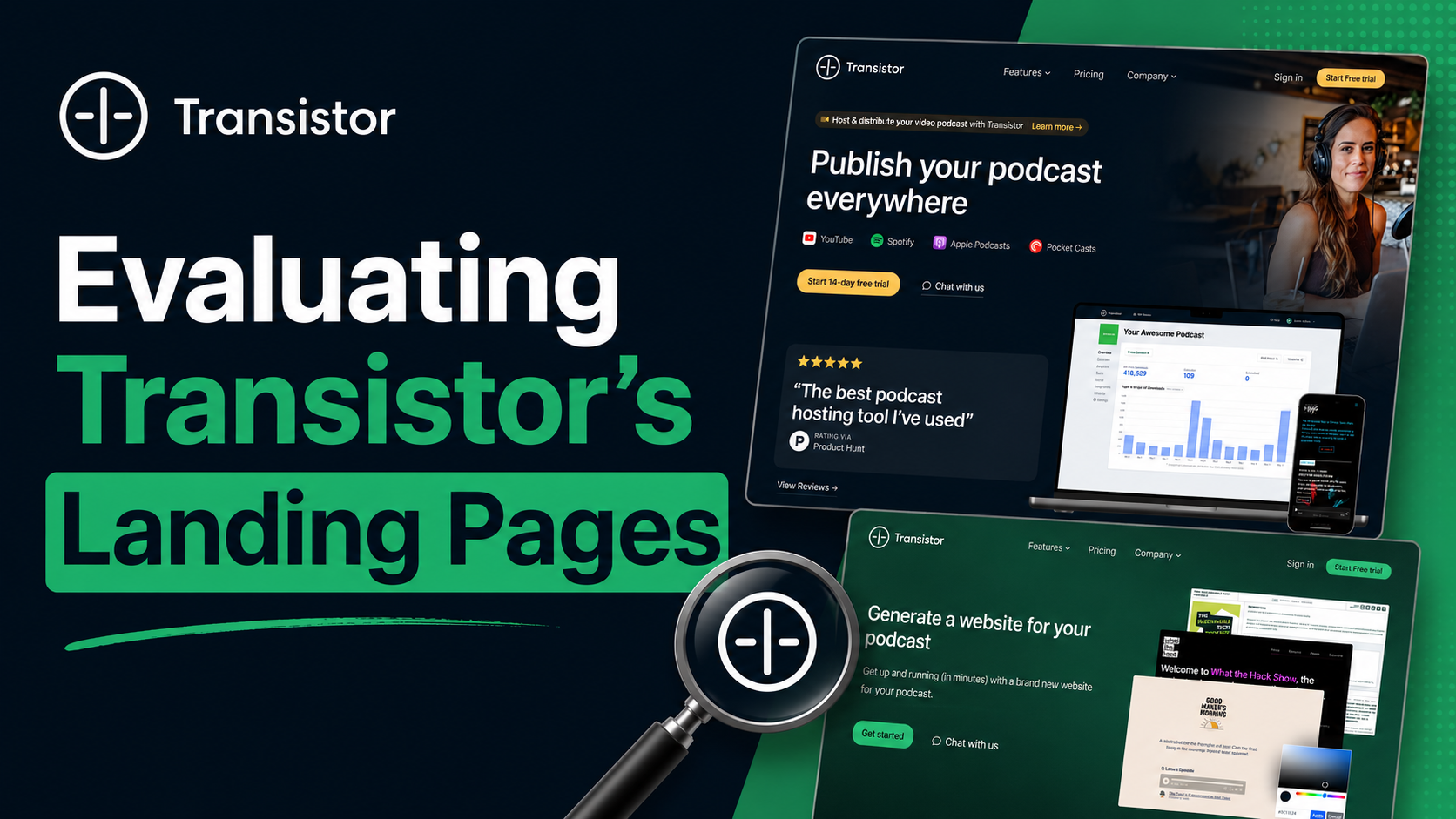 Transistor Podcast Websites: An Honest Review of the SEO, Design, and Customization