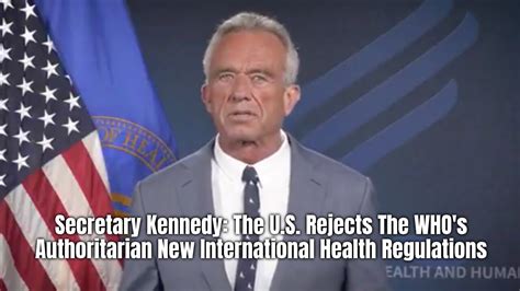 HHS & State Department: The United States Rejects Amendments to International Health Regulations