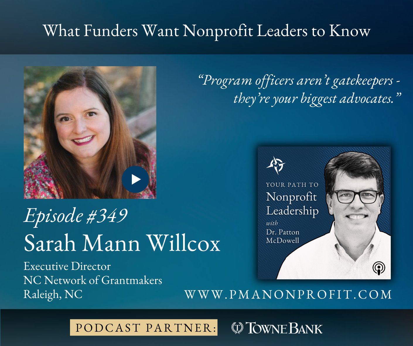 349: What Funders Want Nonprofit Leaders to Know (Sarah Mann Willcox)
