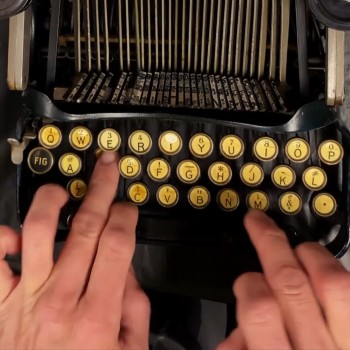 Typing a Note to Say Good-bye