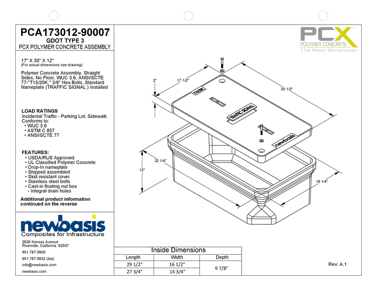 17″ x 30″ x 12″