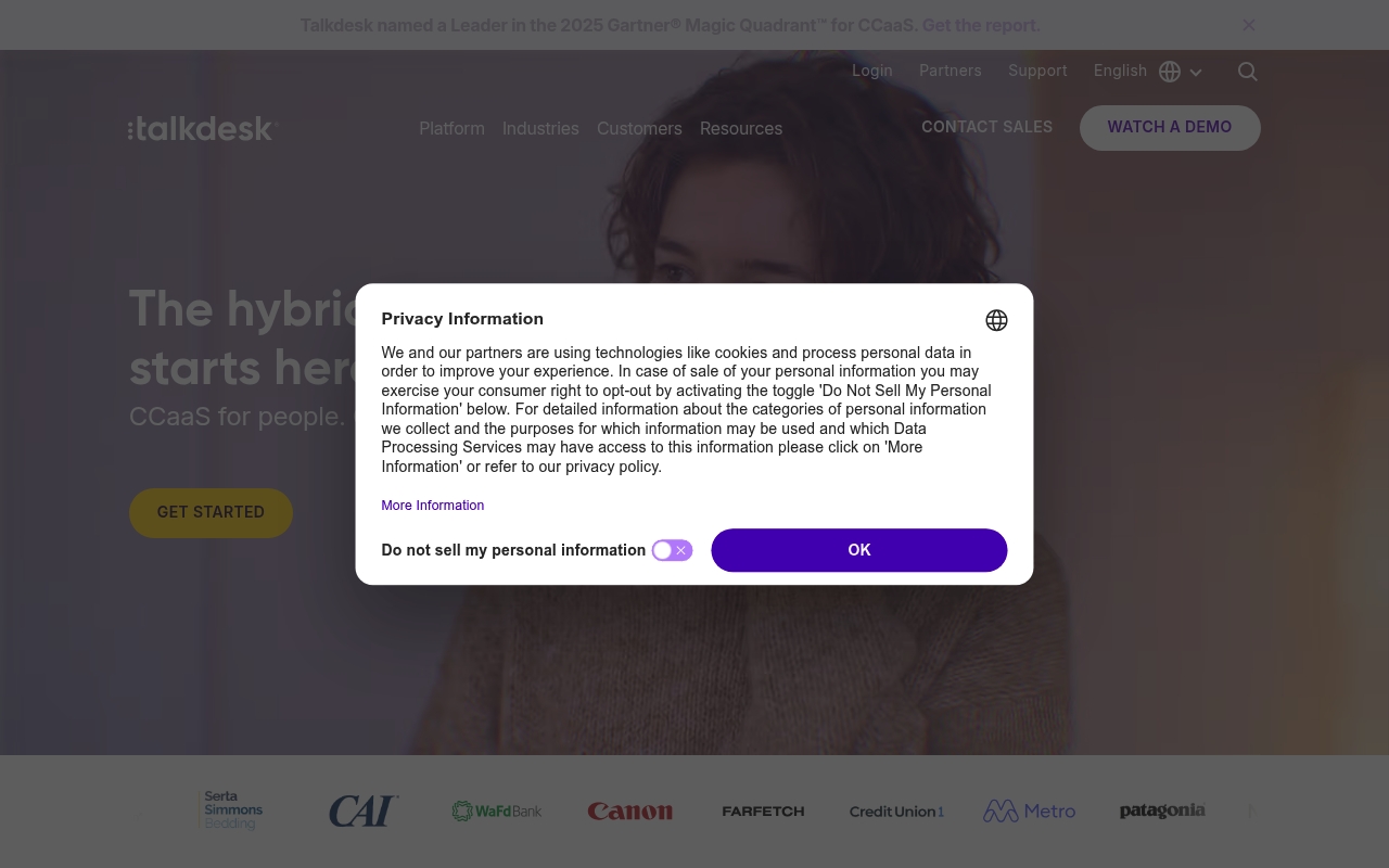 Talkdesk website
