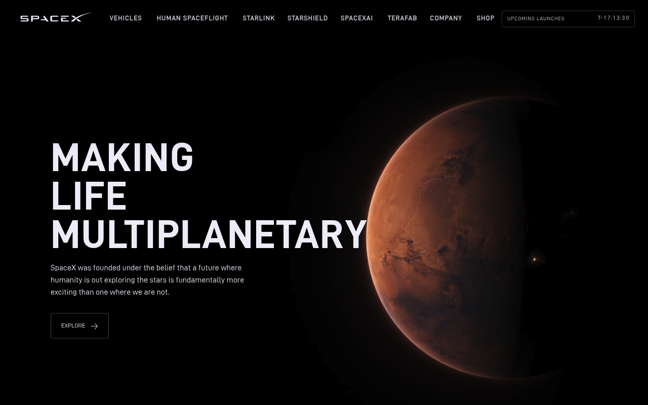 SpaceX website