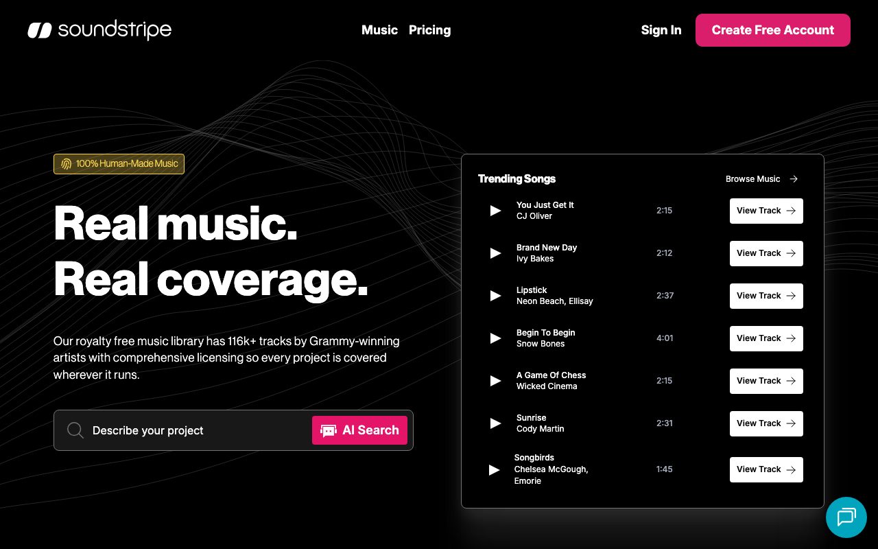 Soundstripe website