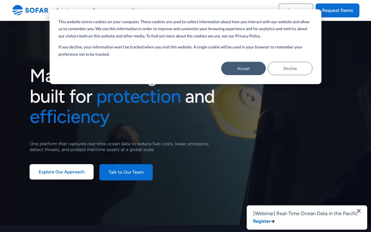 Sofar Ocean Technologies website