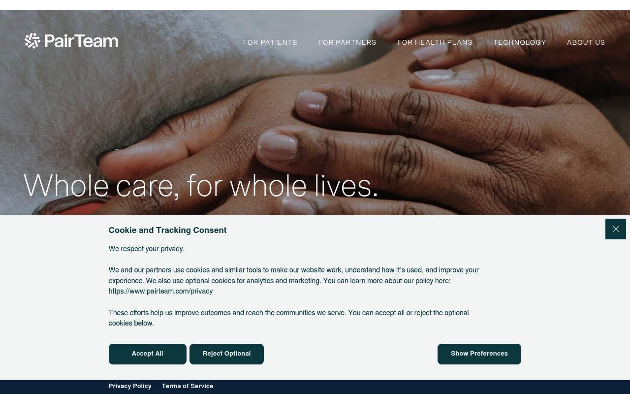 Pair Team website