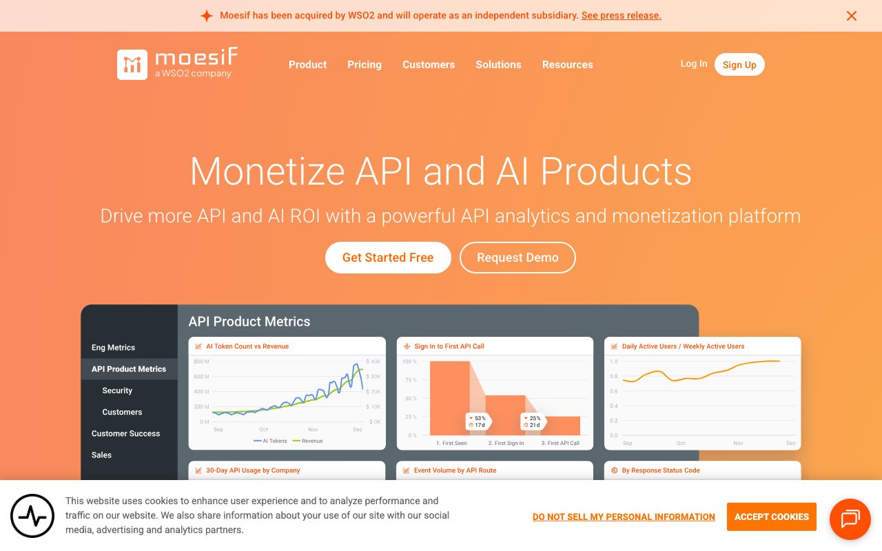Moesif website