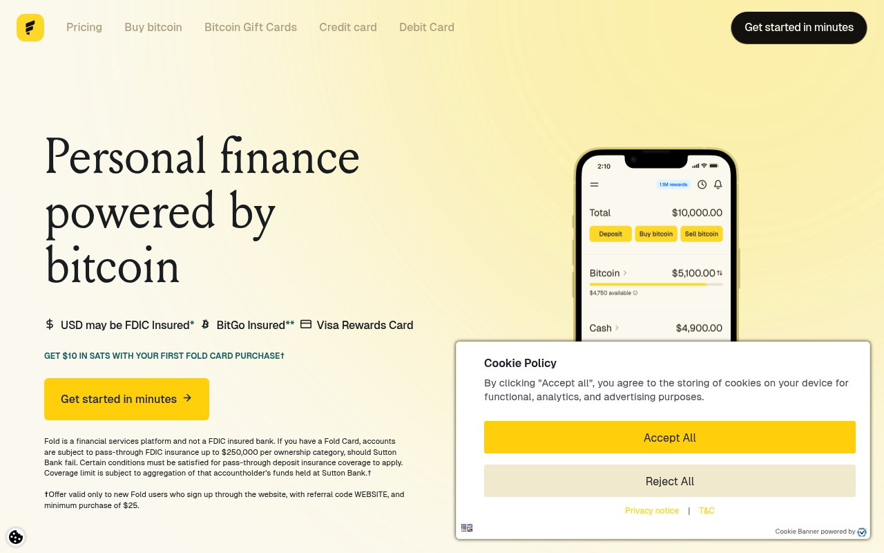 Fold website
