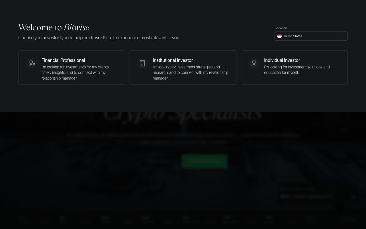 Bitwise website