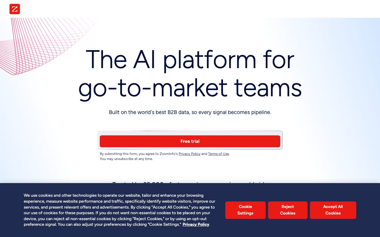 Zoominfo website