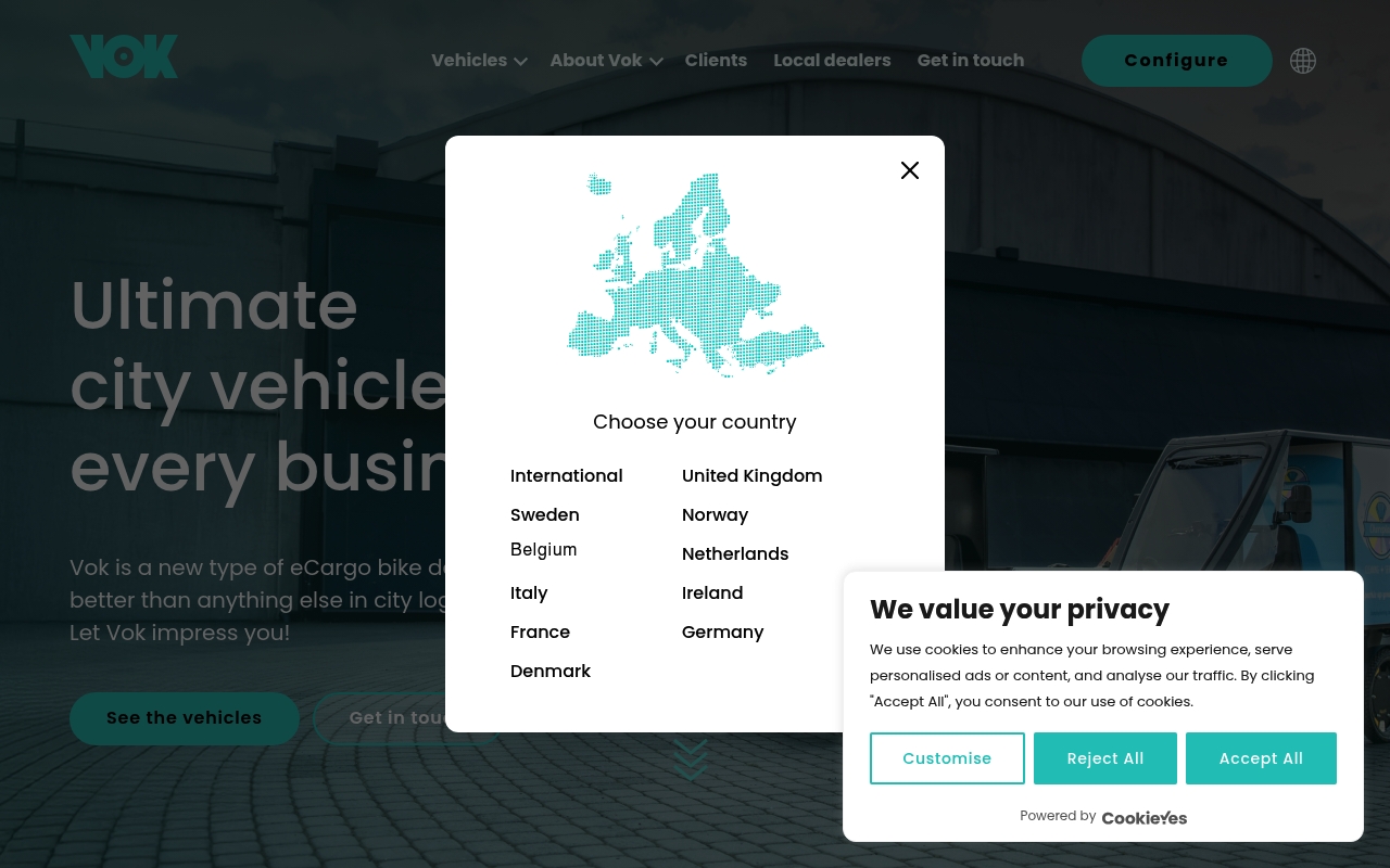 Vok Bikes website