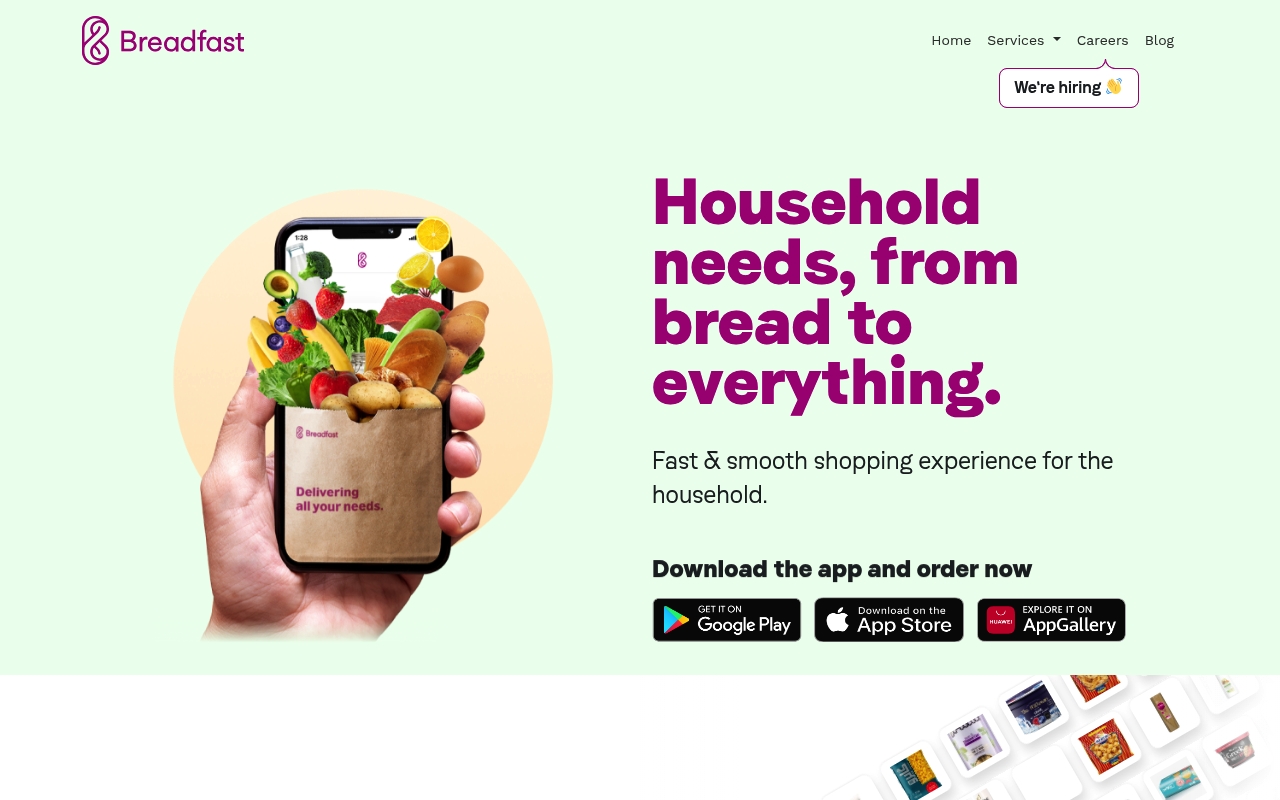 Breadfast website