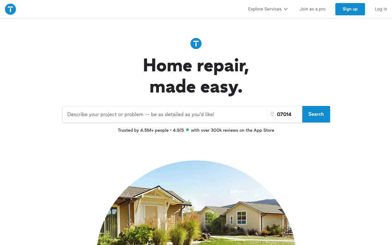 Thumbtack website