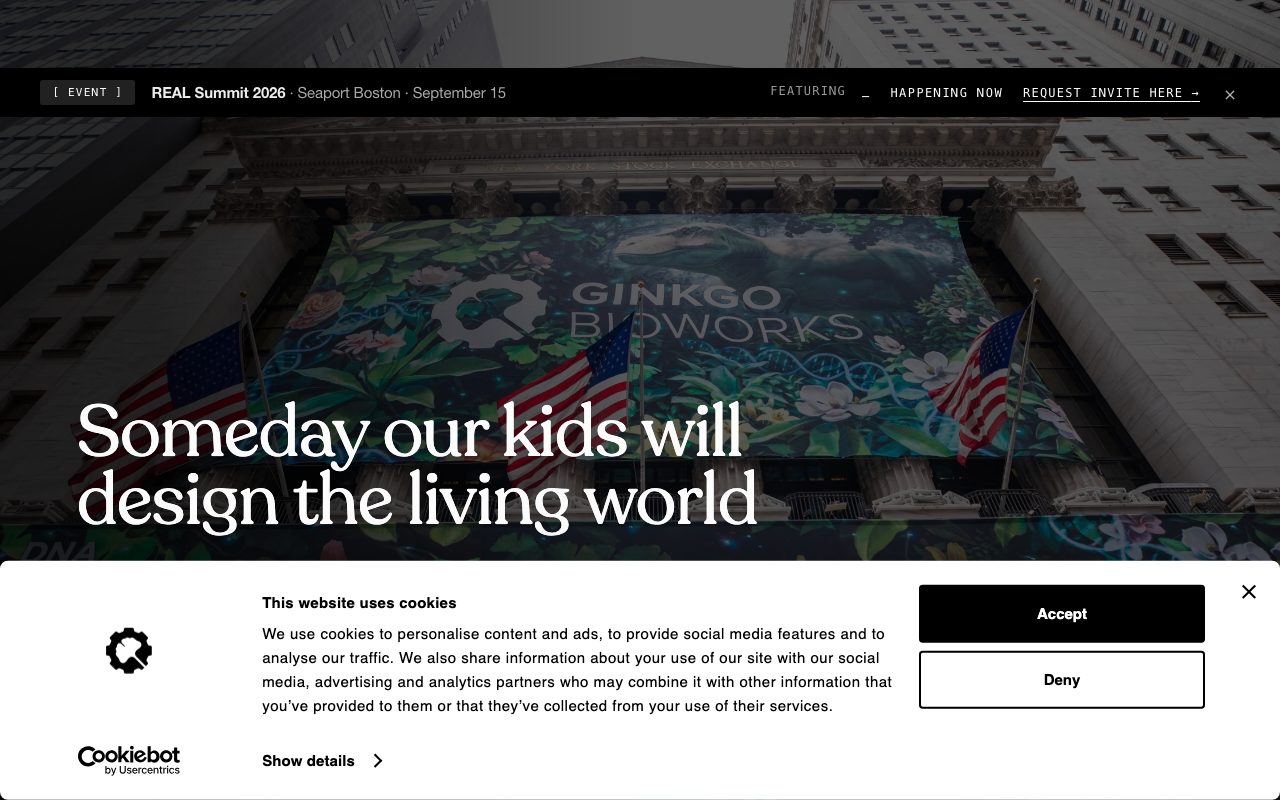 Ginkgo Bioworks website