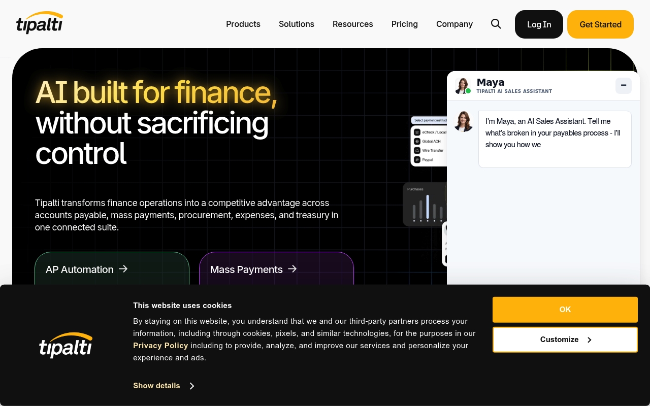 Tipalti website