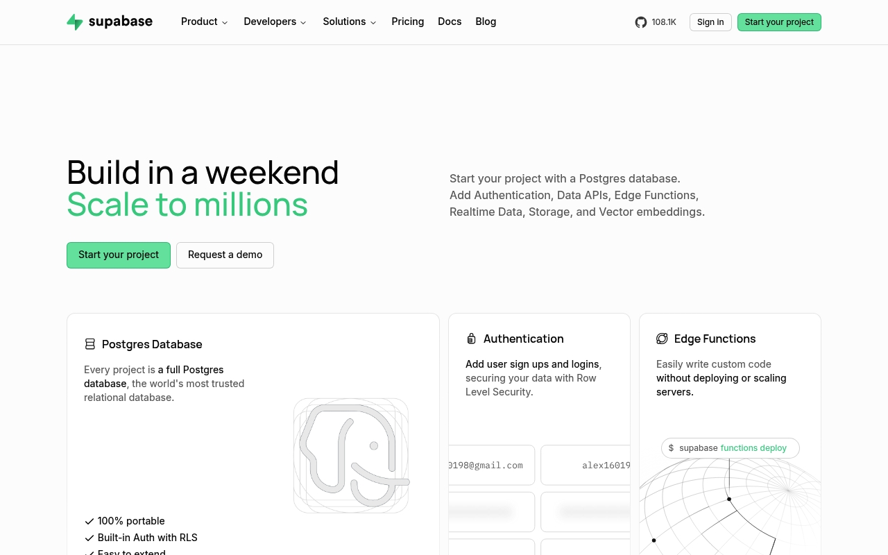 Supabase website