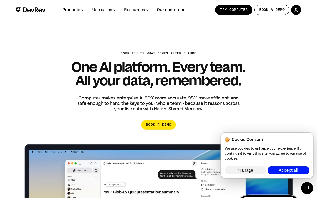 DevRev website