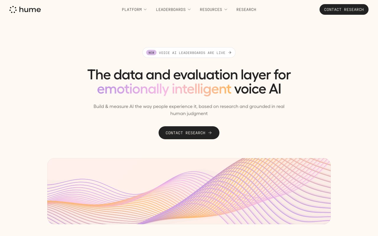 Hume AI website