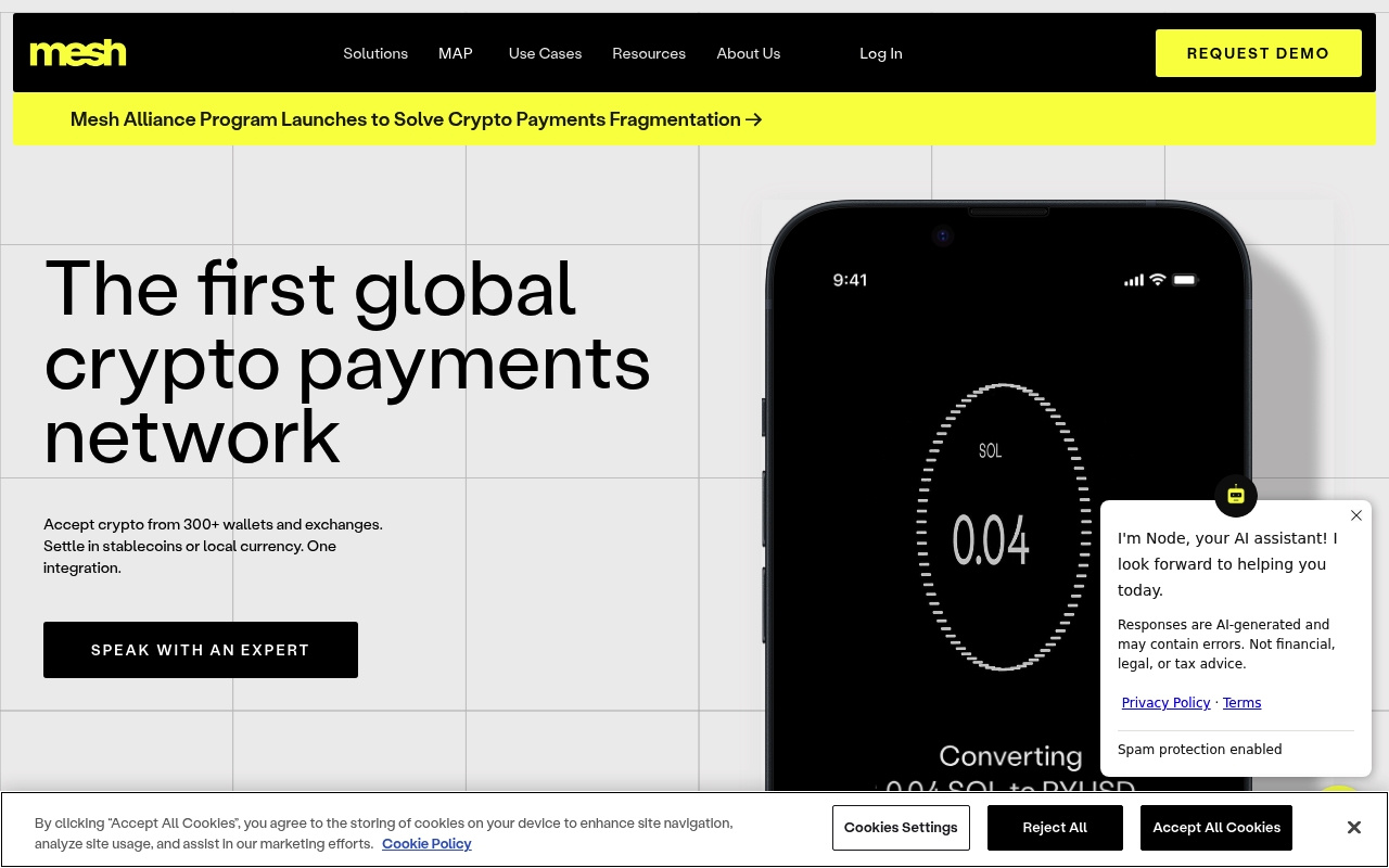 Front Finance website