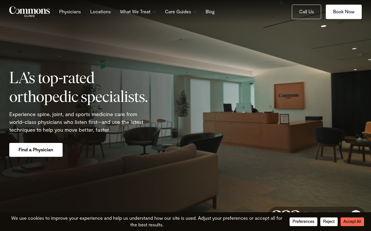 Commons Clinic website