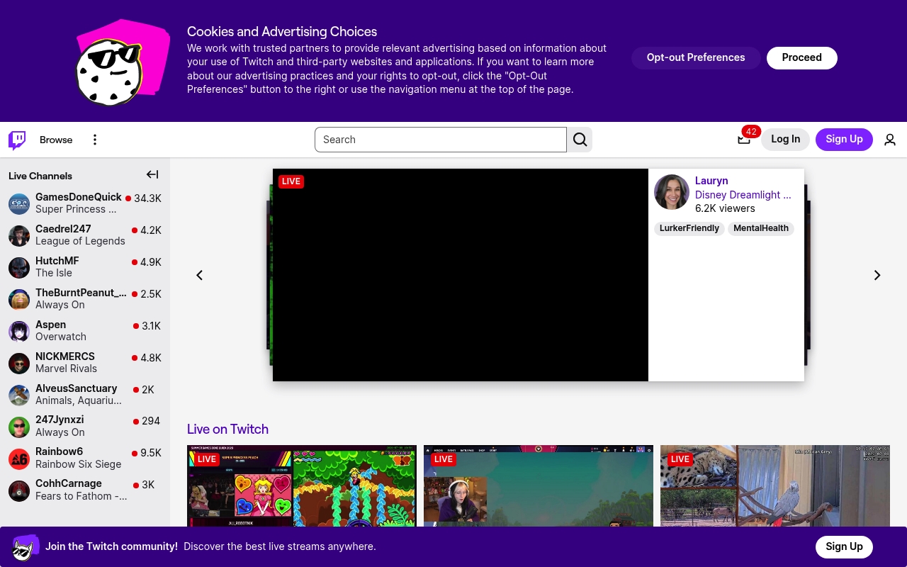 Twitch website
