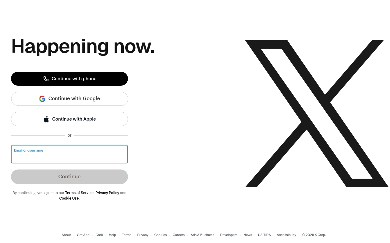 Twitter website