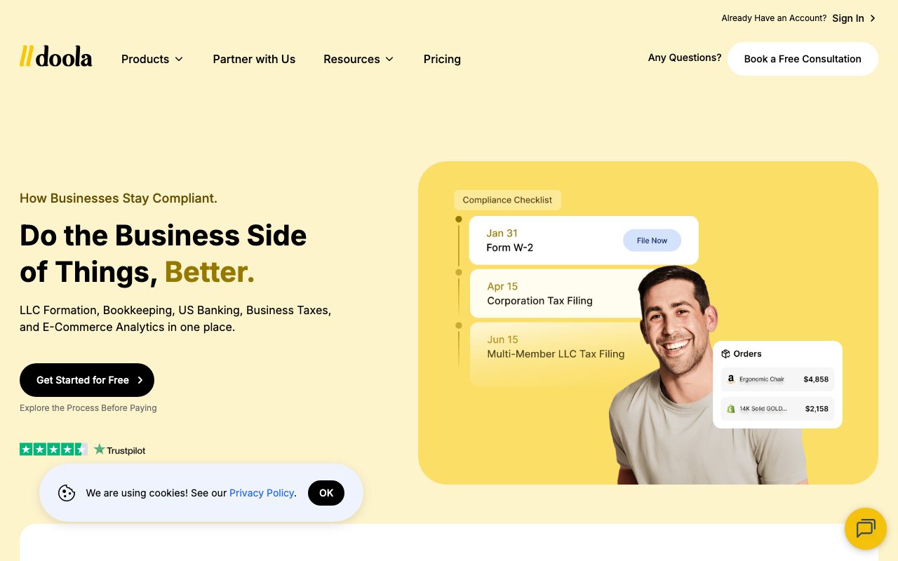 Doola website