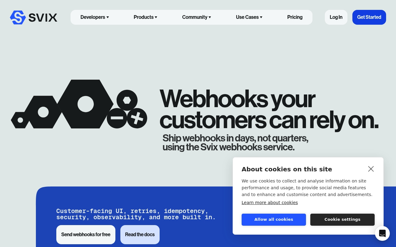 Svix website