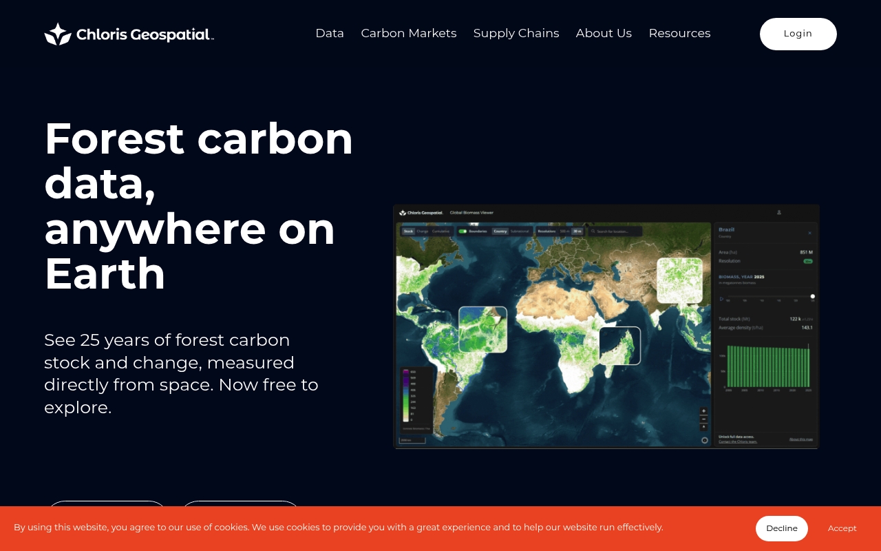 Chloris Geospatial website