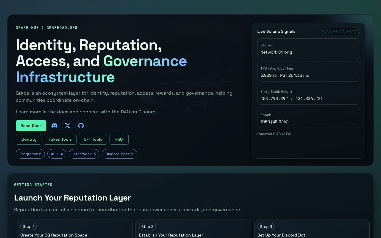 Grape Network website