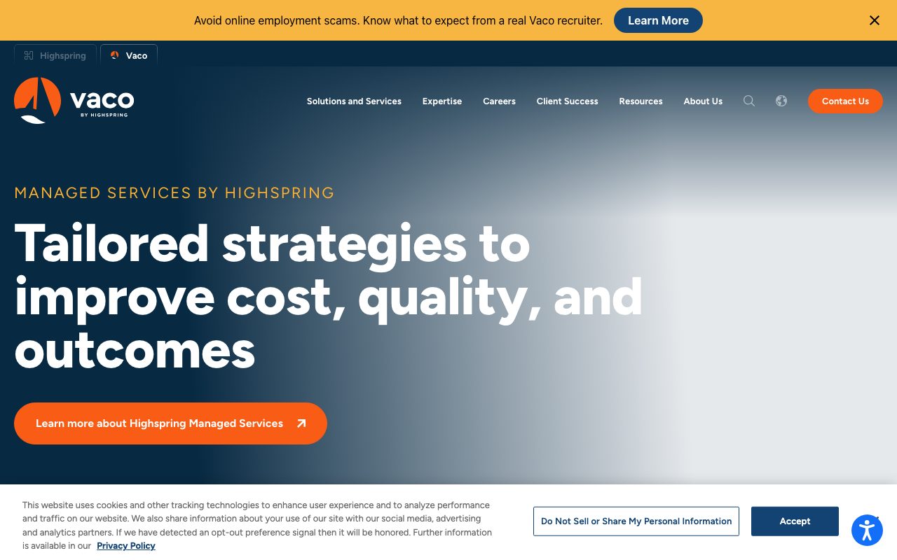 Vaco website