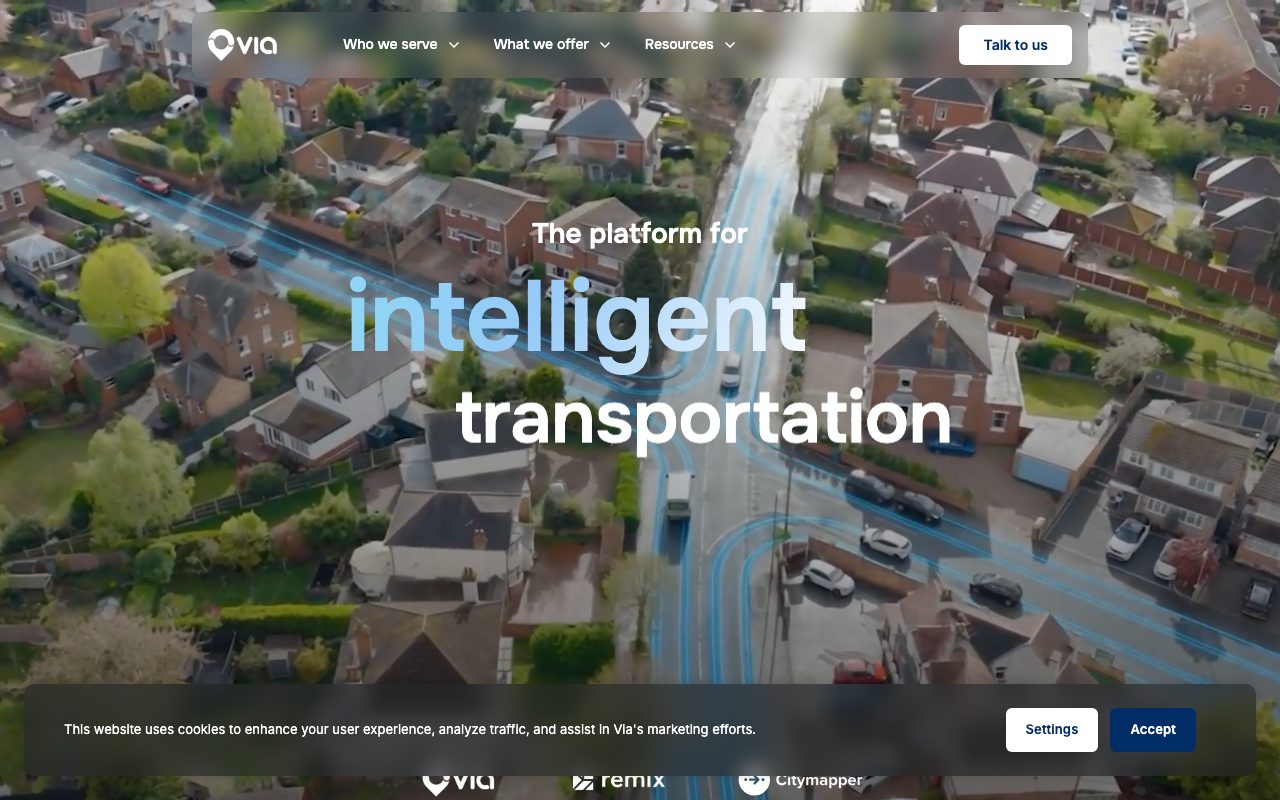 Via Transportation website