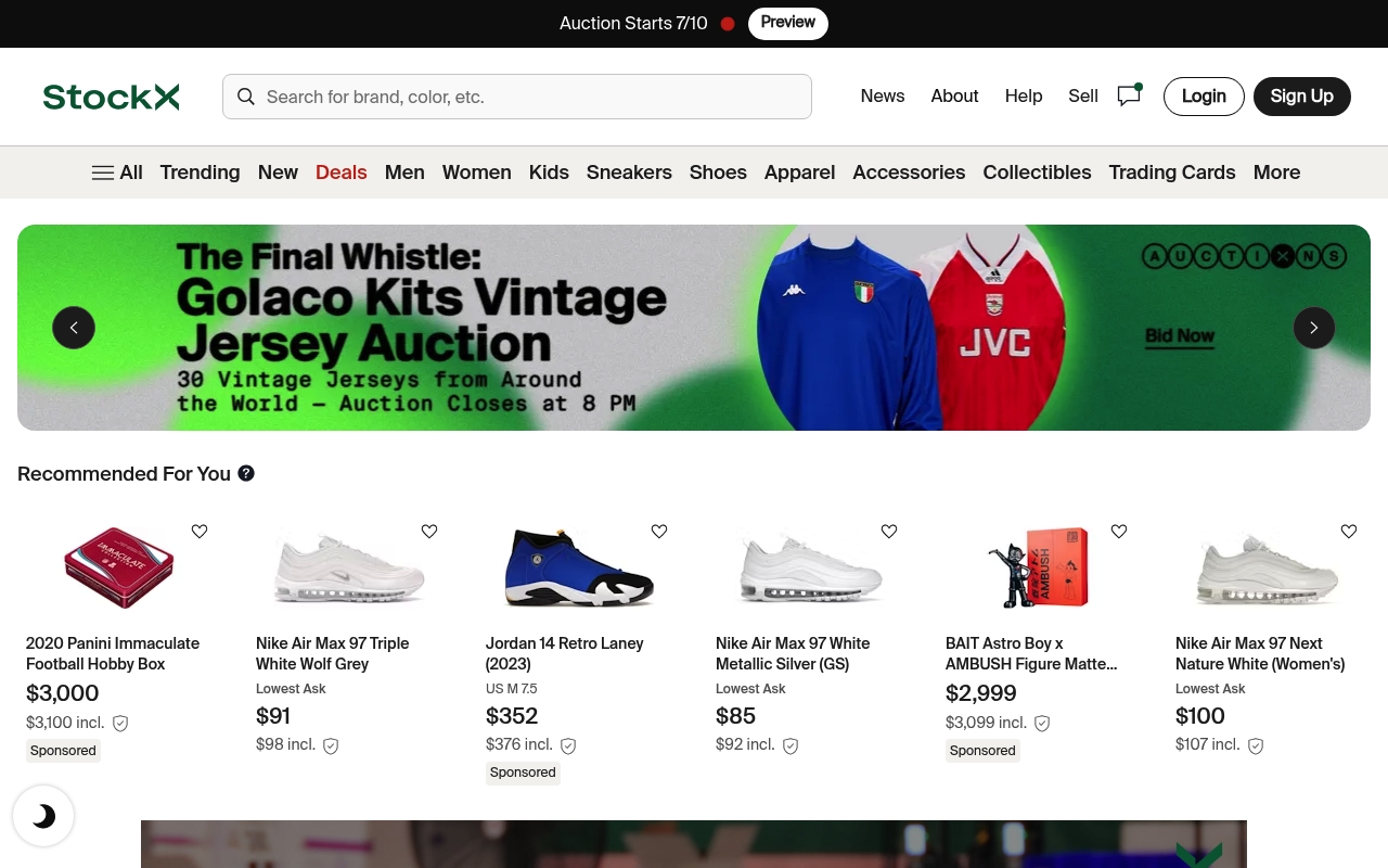 StockX website