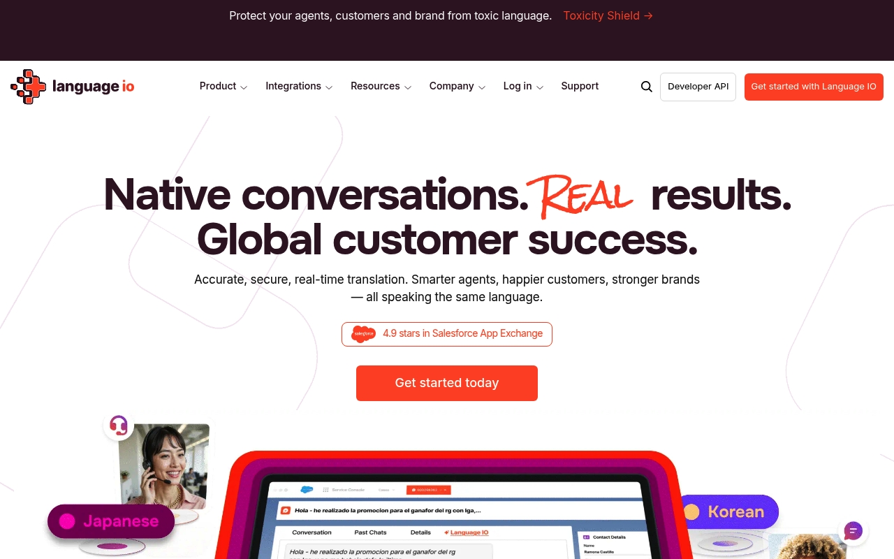 Language I/O website