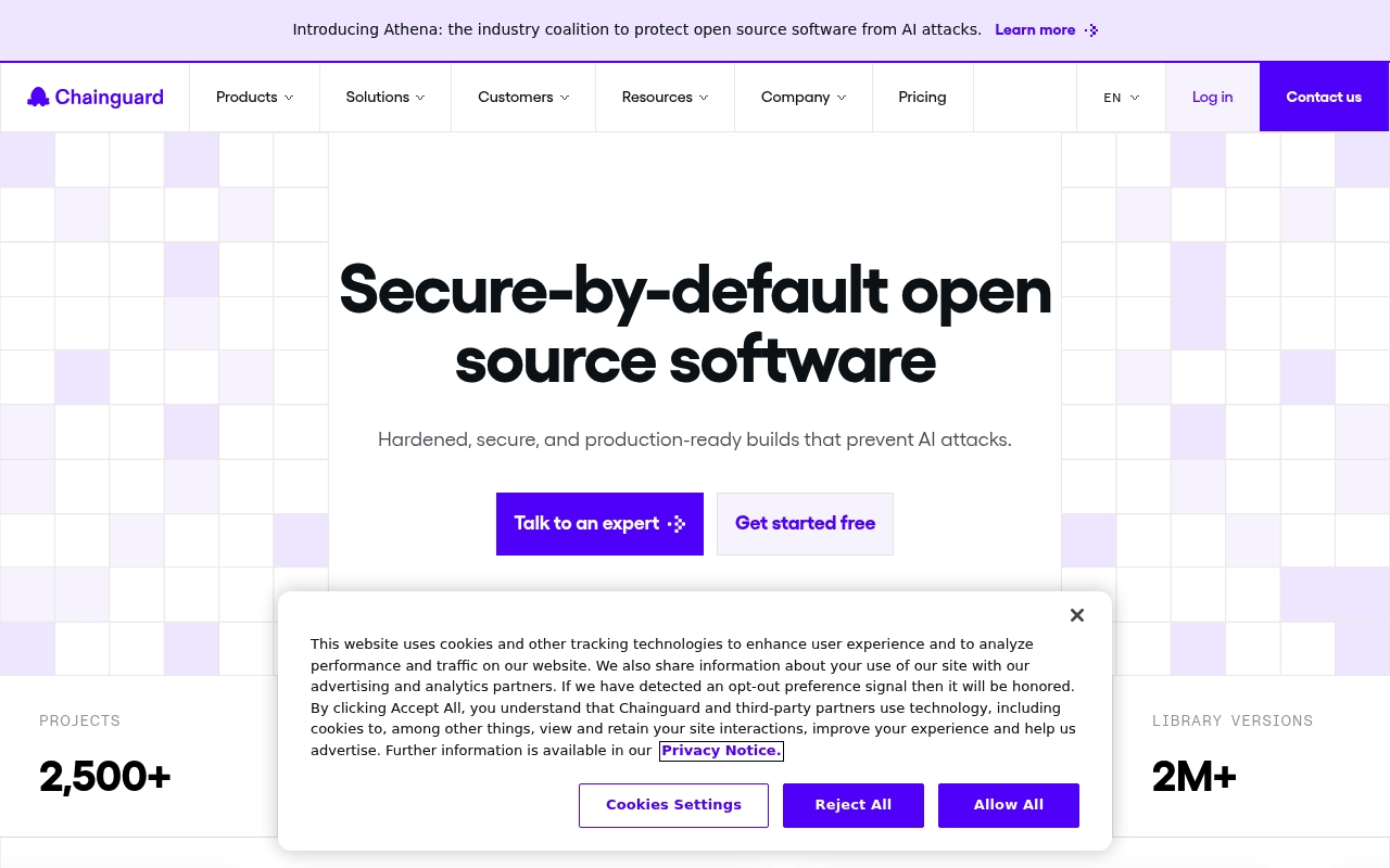 Chainguard website