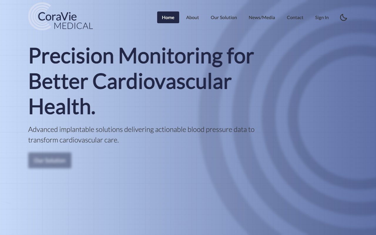 CoraVie Medical website