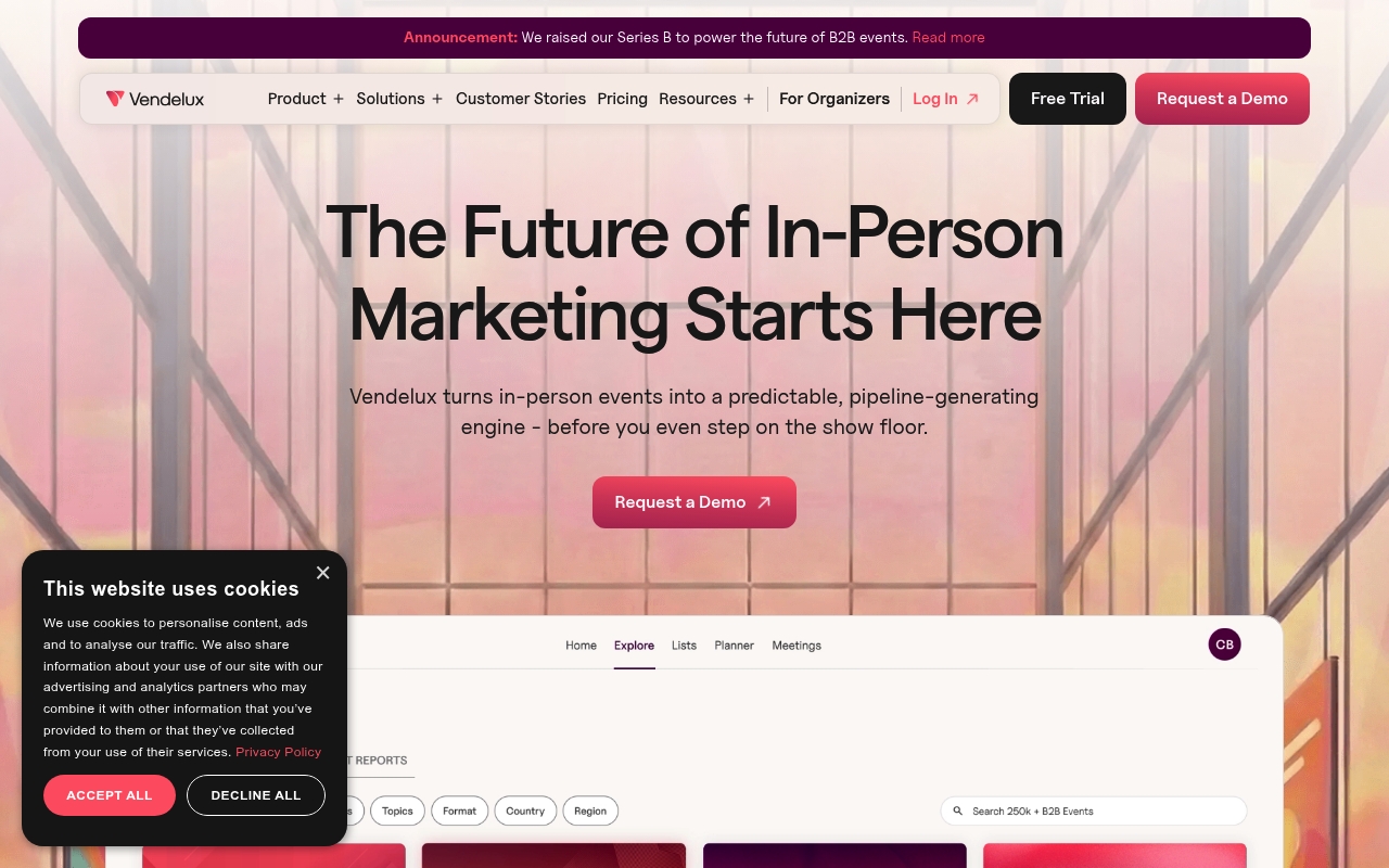 Vendelux website
