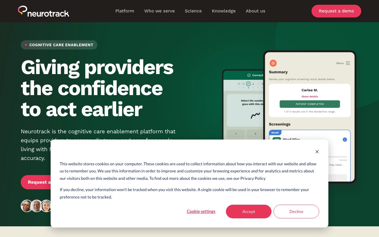 Neurotrack website