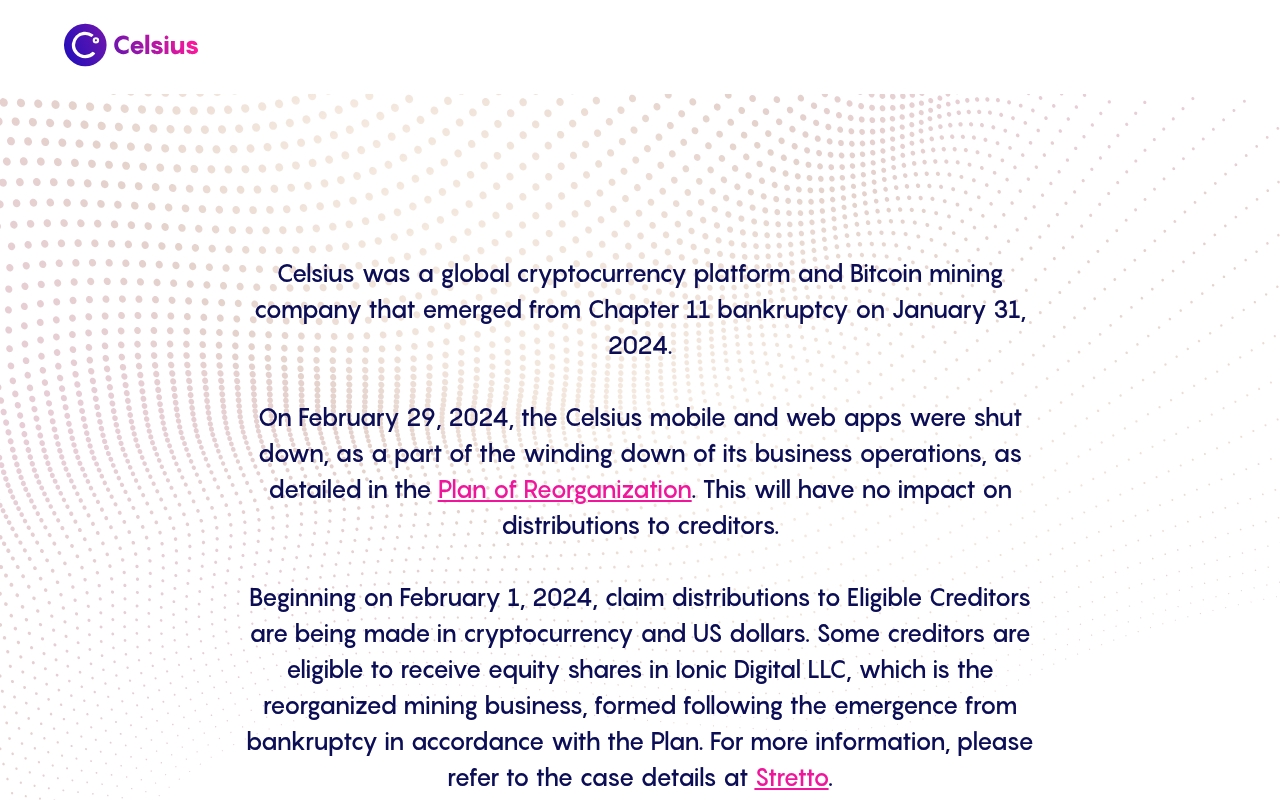 Celsius Network website