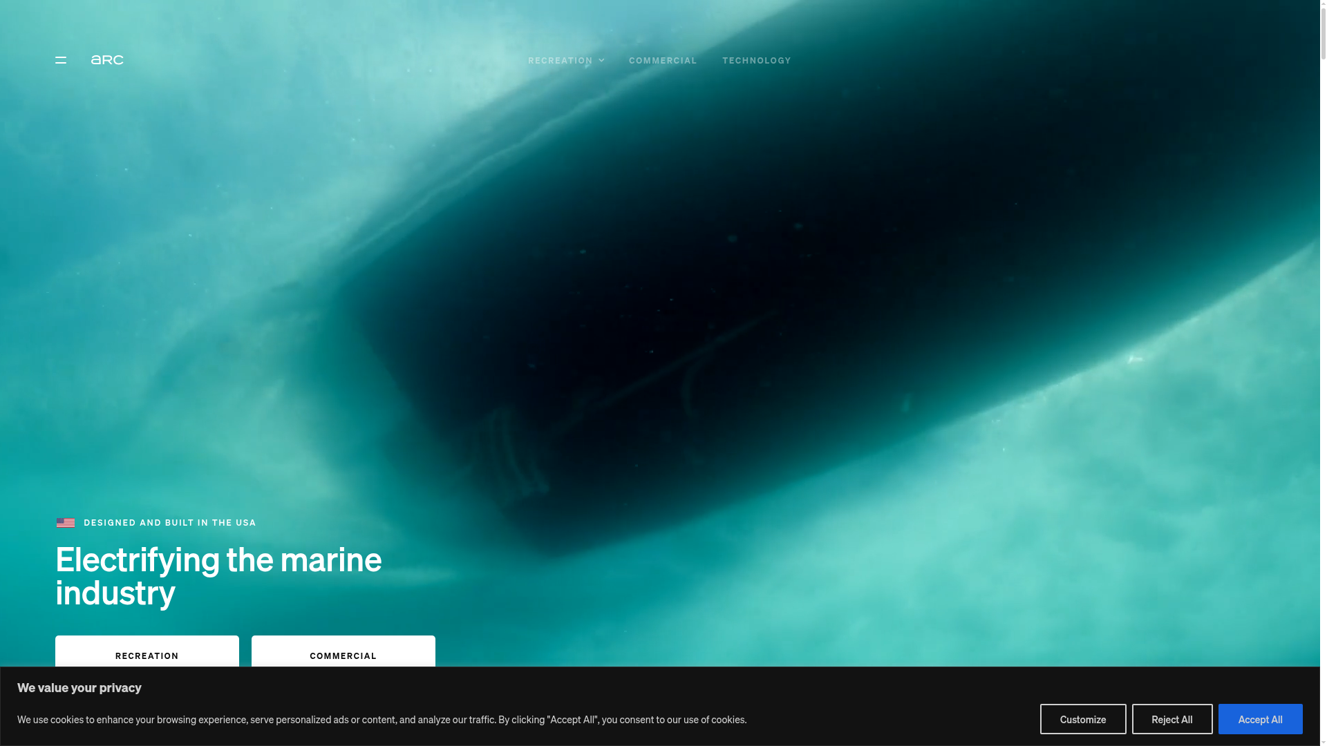 Arc Boats website