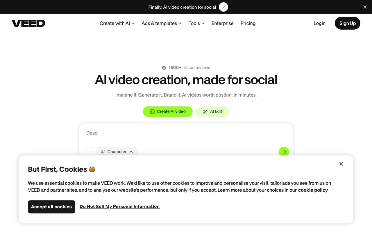Veed website
