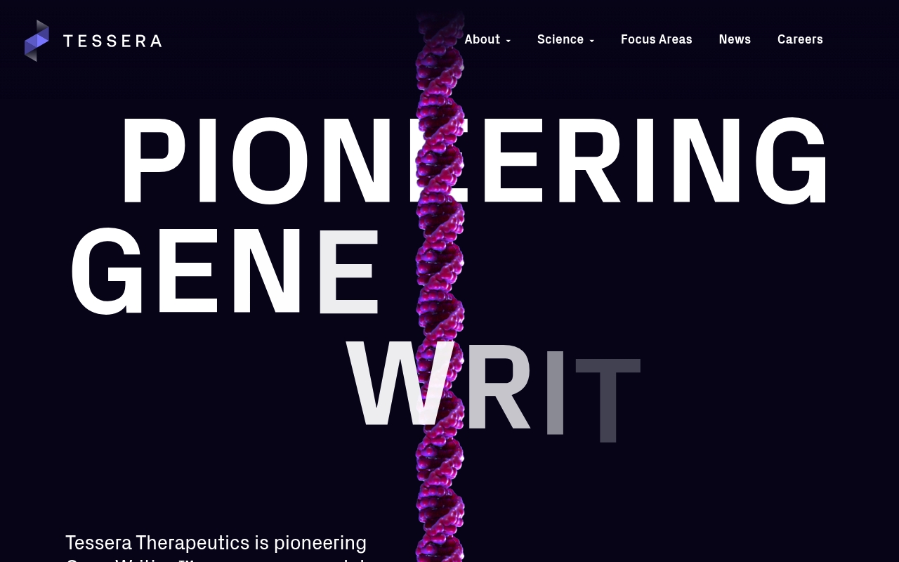 Tessera Therapeutics website