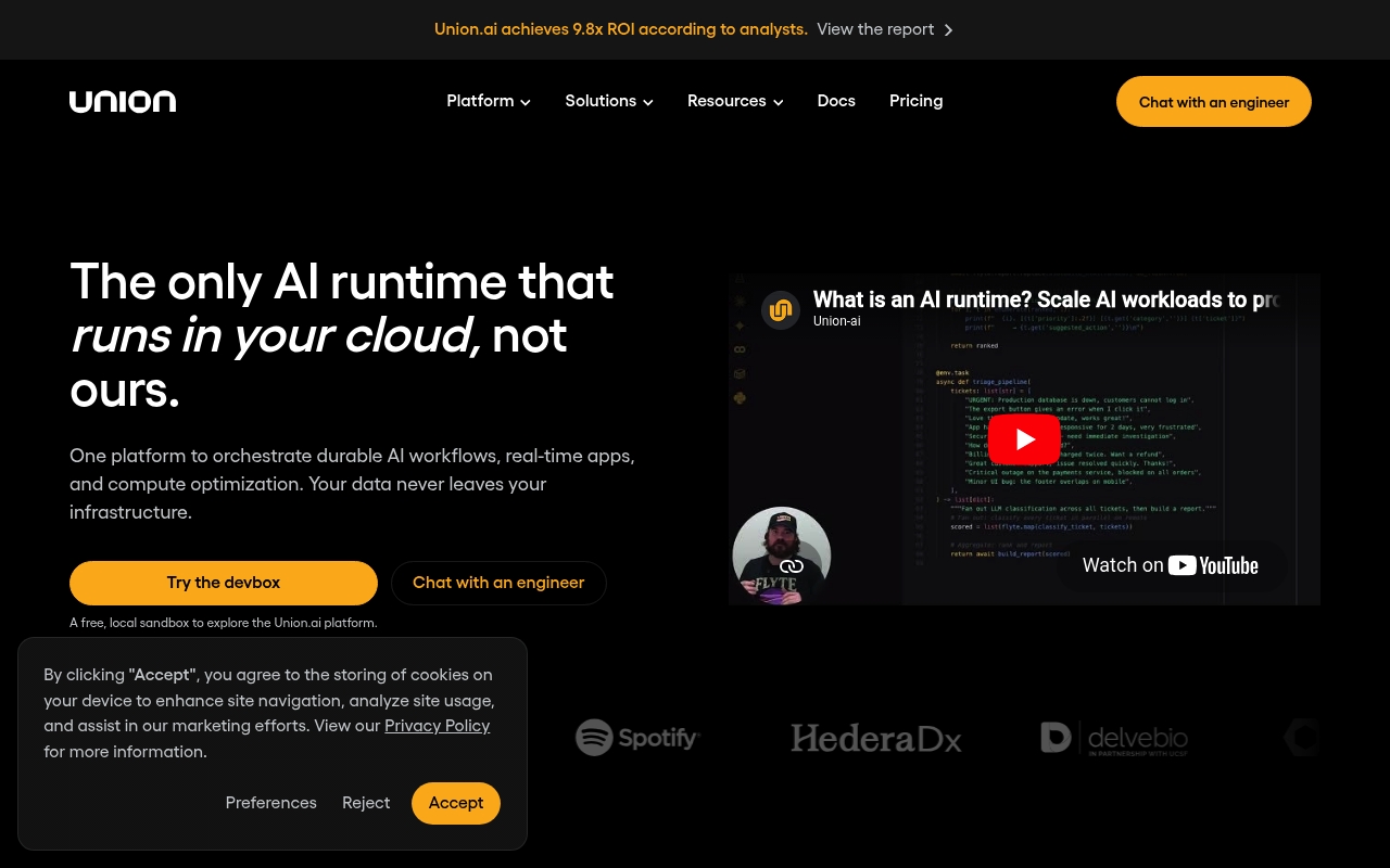Union.ai website